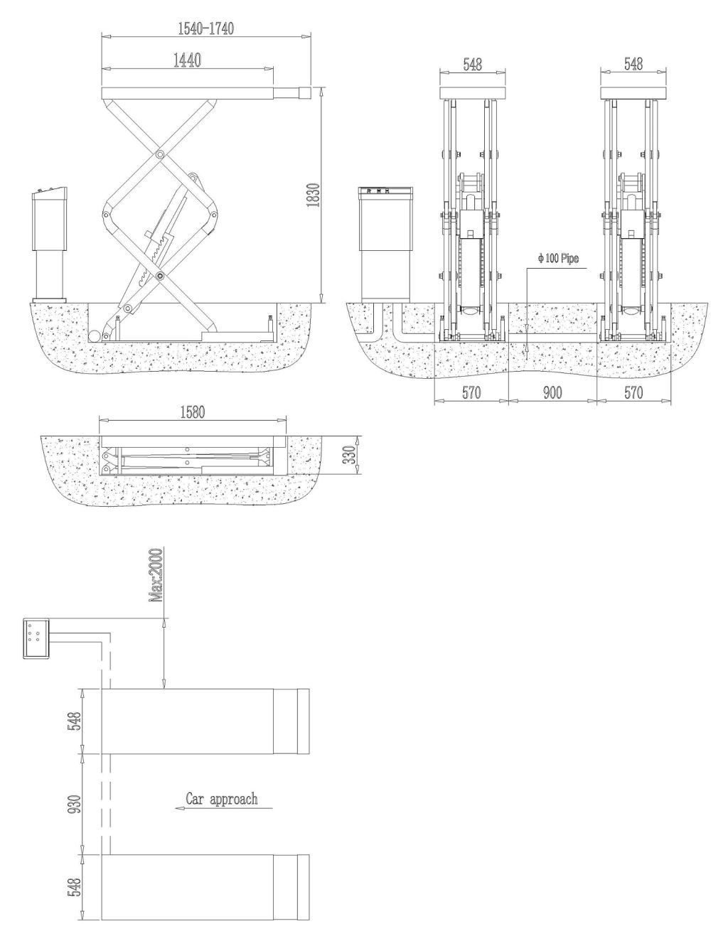 埋地式頂車機CR-686 - 頡榕實業有限公司 (專業頂車機、頂高機、避震器)